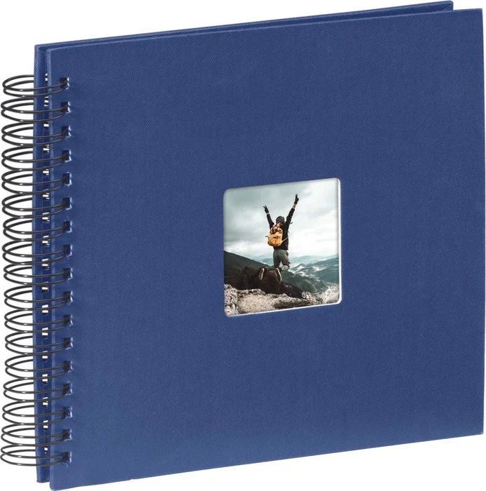 Hama Spiralalbum Fine Art 28x24 / 50 schwarze Seiten blau
