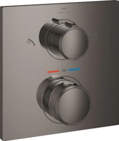 Grohe Allure Thermostat-Brausebatterie mit integrierter 2-Wege-Umstellung hard graphite