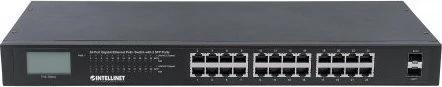 Intellinet Rackmount Gigabit Switch, 24x RJ-45, 2x SFP, 370W PoE+