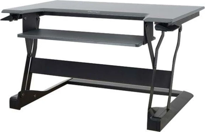 Ergotron WorkFit T Schreibtischaufsatz 89x59cm grau/schwarz