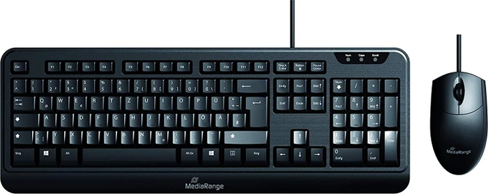 MediaRange MROS108 Keyboard and Mouse Set schwarz, USB, DE