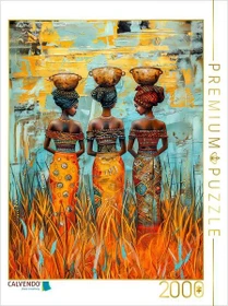 Calvendo Drei afrikanische Frauen mit Wasserschalen auf dem Kopf, 2000 Teile