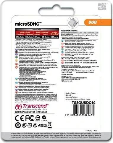 Transcend 8GB, Class 10