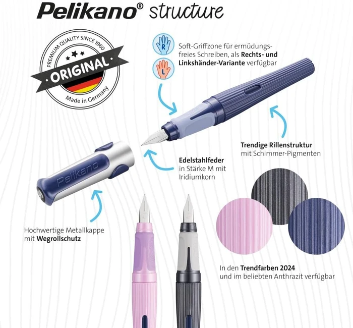 Pelikan Pelikano structure, rechte Hand, mittel, Blister