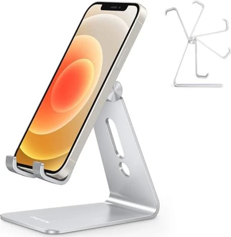 Omoton Aluminium Handy Ständer silber