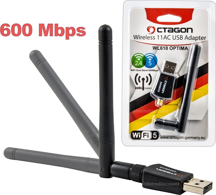 Octagon WLAN 600Mbit/s USB 2.0 Adapter