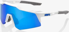 100% Speedcraft XS matte white/blue multilayer mirror lens