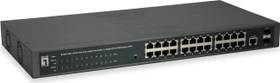 LevelOne GEP Turing Rackmount Gigabit Smart Switch, 24x RJ-45, 2x SFP, 370W PoE+ (GEP-2652 / 59925103)