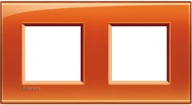 Bticino Livinglight Abdeckrahmen 2-fach, orange