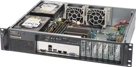 Supermicro SuperChassis 523L-505B, grau/schwarz, 2HE, 1x 500W