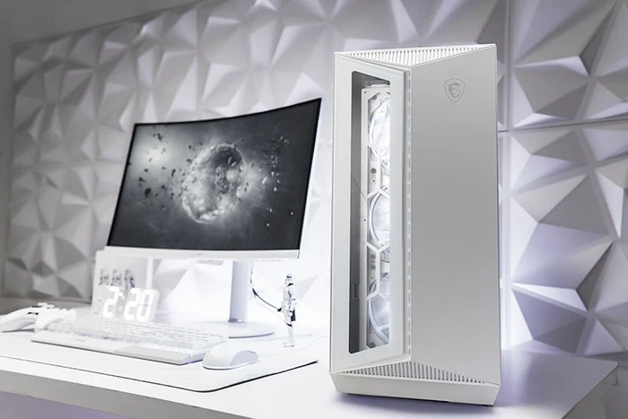 MSI MPG Gungnir 110R White, weiß, Glasfenster