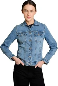 Tom Tailor Eingriffstaschen Jeansjacke clean light stone blue denim (Damen)