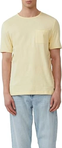 s.Oliver Flammgarn Pocket T-Shirt kurzarm hellgelb (Herren)