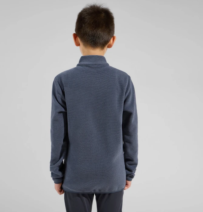 Odlo Roy Stripe 1/2 Zip Funktionsshirt langarm folkstone gray/india ink (Junior)