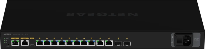 Netgear AV Line M4250 Rackmount Gigabit Managed Switch, 10x RJ-45, 2x SFP, 125W PoE+