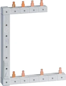Hager Phasenschiene senkrecht 63A rechts L1L2L3N zu L1N-L2N-L3N 125mm 2-reihig