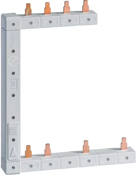 Hager Phasenschiene senkrecht 63A rechts L1L2L3N zu L1N-L2N-L3N 125mm 2-reihig