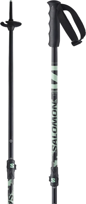 Salomon Steep Vario Alpin Skistock schwarz/grün (Junior) (Modell 2026/2027)