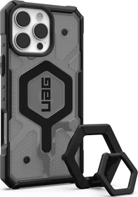 UAG Pathfinder Clear Case + Black Ring Stand für Apple iPhone 16 Pro Max ash