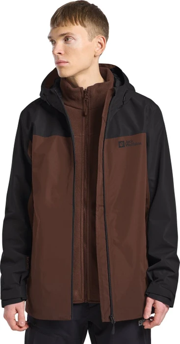 Jack Wolfskin Taubenberg 3in1 Funktionsjacke hot choc (Herren)