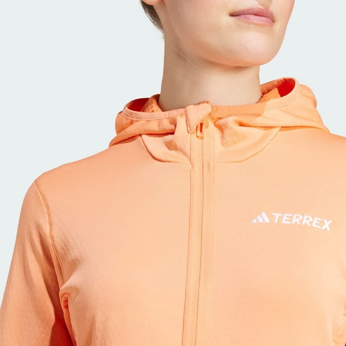 adidas Terrex Xperior LIGHT HoodED Fleece Jacke amber tint (Damen)