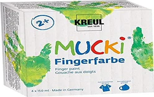 Kreul Mucki Fingerfarbe Set 4 Stück 150ml