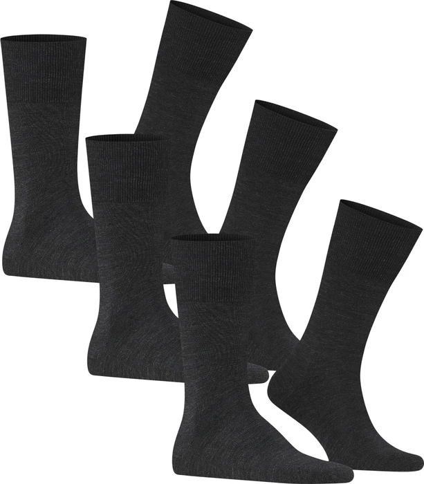Falke Airport Socken anthra.mel, 3 Paare (Herren)