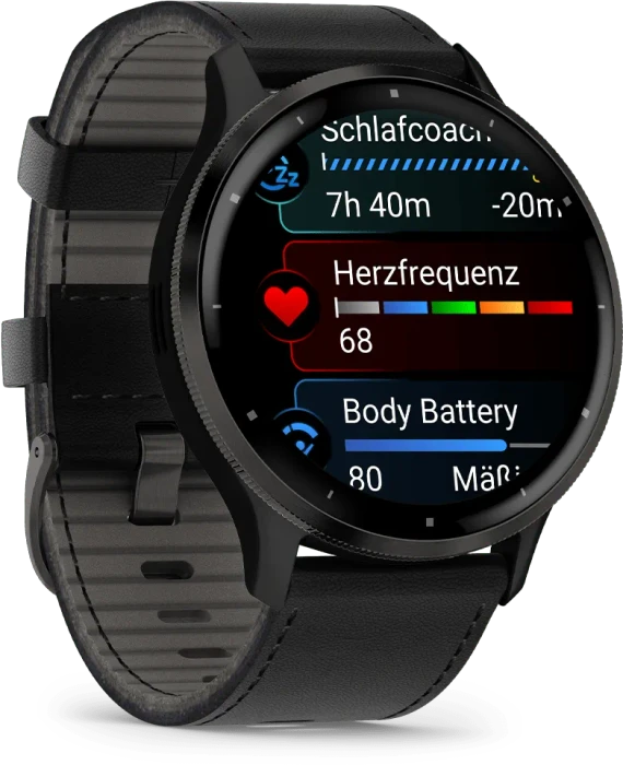 Garmin Venu 3 slate/black leather