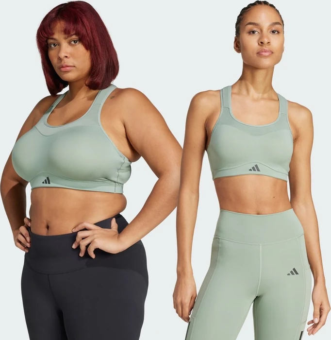 adidas TLRD Impact Training High Support Sport-BH silver green (Damen)