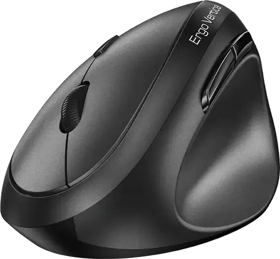 Genius Ergo 8350S Wireless Vertical Ergonomic Silent Mouse dunkelgrau, USB/Bluetooth