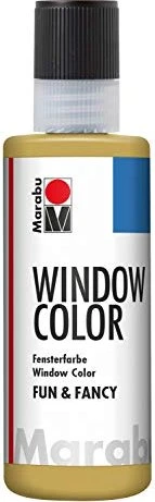 Marabu Window Color fun & fancy Malfarbe Glas/Porzellan, gold, 80ml
