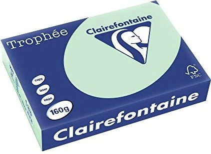 Clairefontaine Trophée Universalpapier matt billiardgrün, A4, 160g/m², 250 Blatt