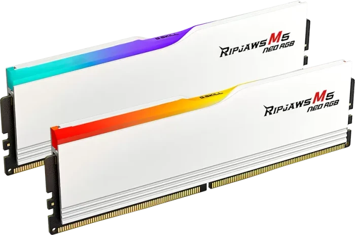 G.Skill Ripjaws M5 Neo RGB weiß UDIMM 32GB Kit, DDR5-6000, CL36-36-36-96