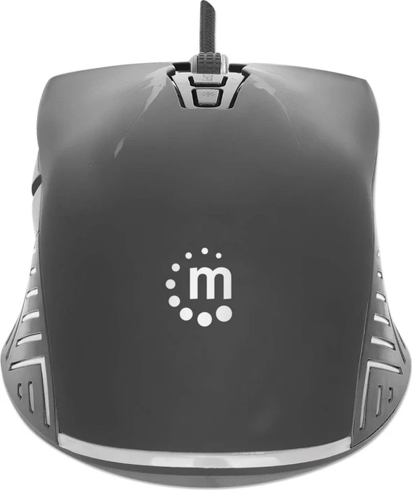 Manhattan RGB Gaming-Maus, 7 Tasten, 7200dpi, schwarz, USB