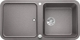 Blanco Yova XL 6 S InFino Einbau Becken reversibel mit Ablauffernbedienung alumetallic