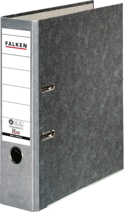 Falken Wolkenmarmor Ordner 2-Ring Recycling, 80mm, A4, grau