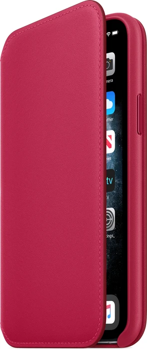Apple Leder Folio Case für iPhone 11 Pro Himbeere