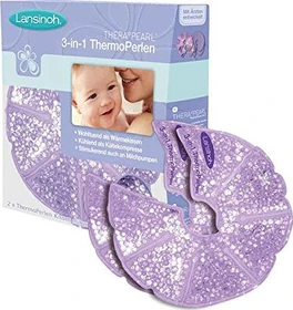 Lansinoh Thera Pearl 3-in-1 ThermoPerlen Brustkissen, 2 Stück