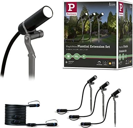 Paulmann Plug & Shine Plantini Erweiterungsset 1.4W Gartenspot, 3 Stück