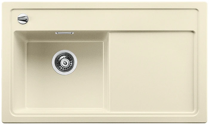 Blanco Zenar 45 S Becken links mit Ablauffernbedienung jasmin inkl. Holzschneidebrett
