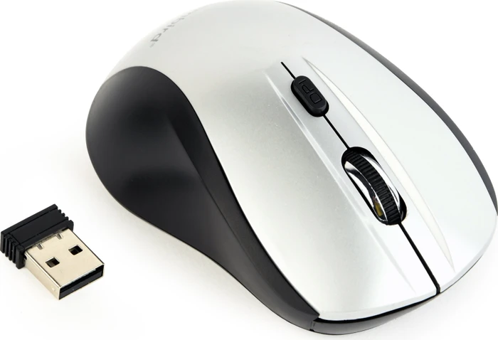 Gembird Wireless Optical Mouse 4B-02 schwarz/silber, USB