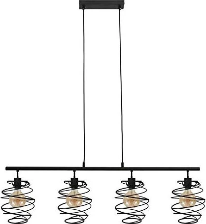 Briloner Swirl Pendelleuchte 4-flammig schwarz