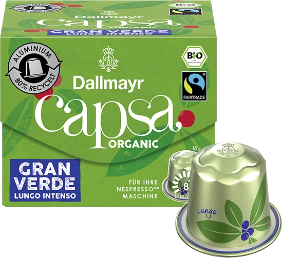 Dallmayr capsa Gran Verde Lungo Intenso Kaffeekapseln, 10 Stück