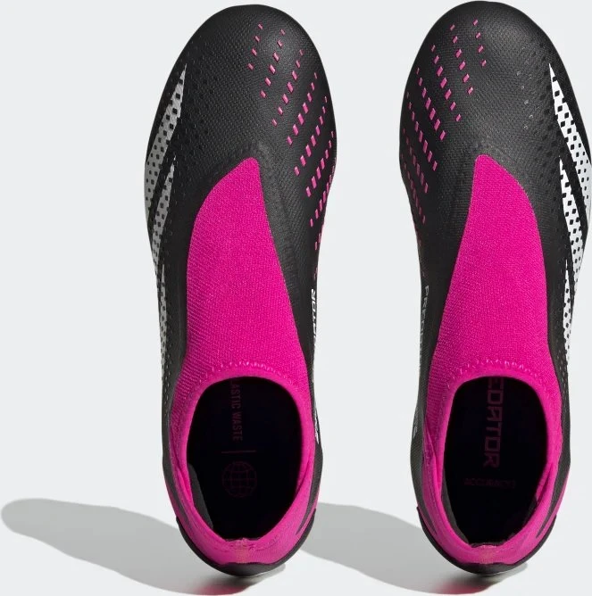 adidas Predator Accuracy.3 Laceless FG core black/cloud white/team shock pink 2