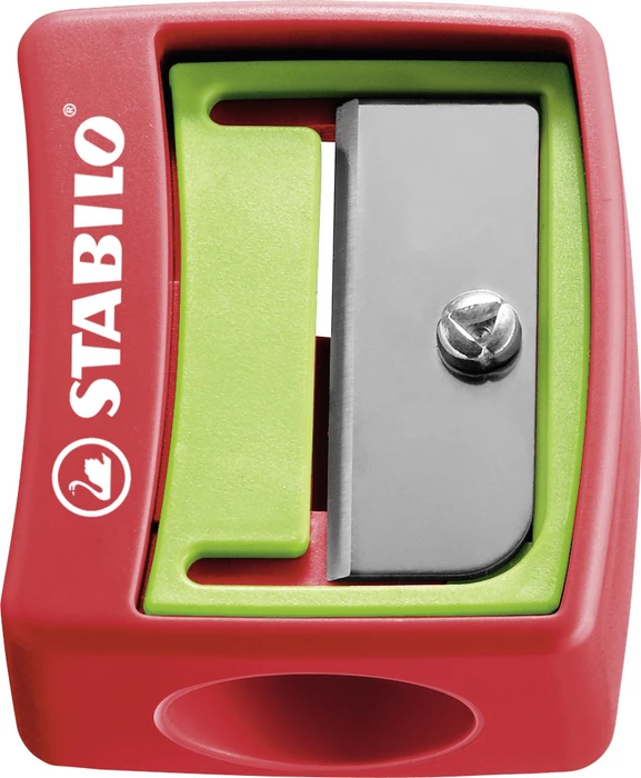 STABILO Woody 3in1 Wachsmalstift sortiert, Anspitzer, 6er-Set