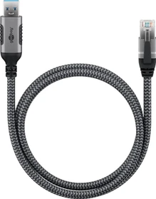 goobay CAT6 U/FTP 1m Ethernet-Kabel LAN-Adapter, RJ-45, USB-A 3.0 [Stecker] (70299)