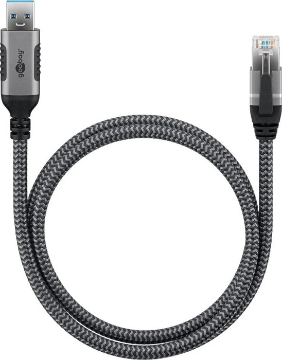 goobay CAT6 U/FTP 5m Ethernet-Kabel LAN-Adapter, RJ-45, USB-A 3.0 [Stecker]