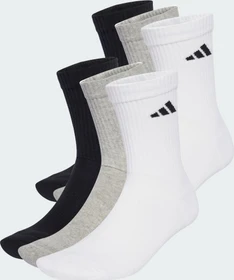 adidas Cushioned Crew Socken white/medium grey heather/black, 6 Paare