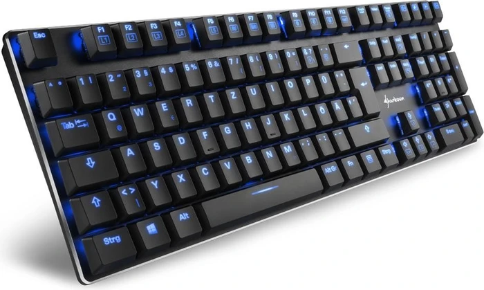 Sharkoon PureWriter, Kailh Choc LOW PROFILE BLUE, USB, DE