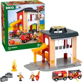 BRIO Große Feuerwehr-Station mit Einsatzfahrzeug